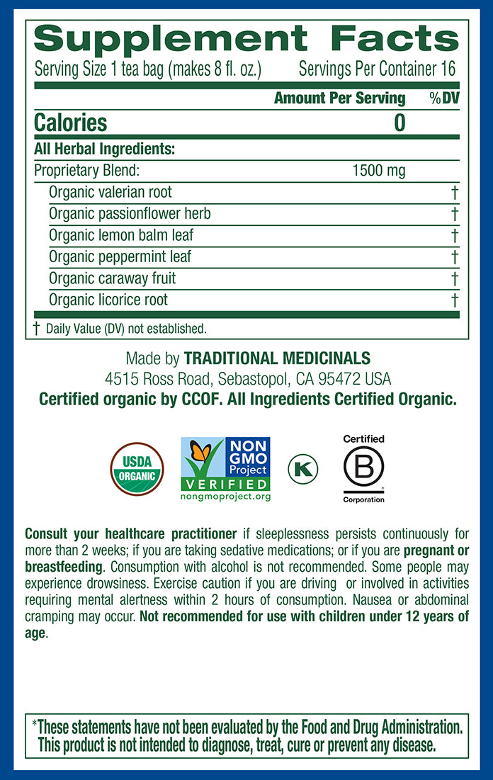 Traditional Medicinals Nighty Night Extra w/ Valerian Tea (16 Bags) - Lifestyle Markets